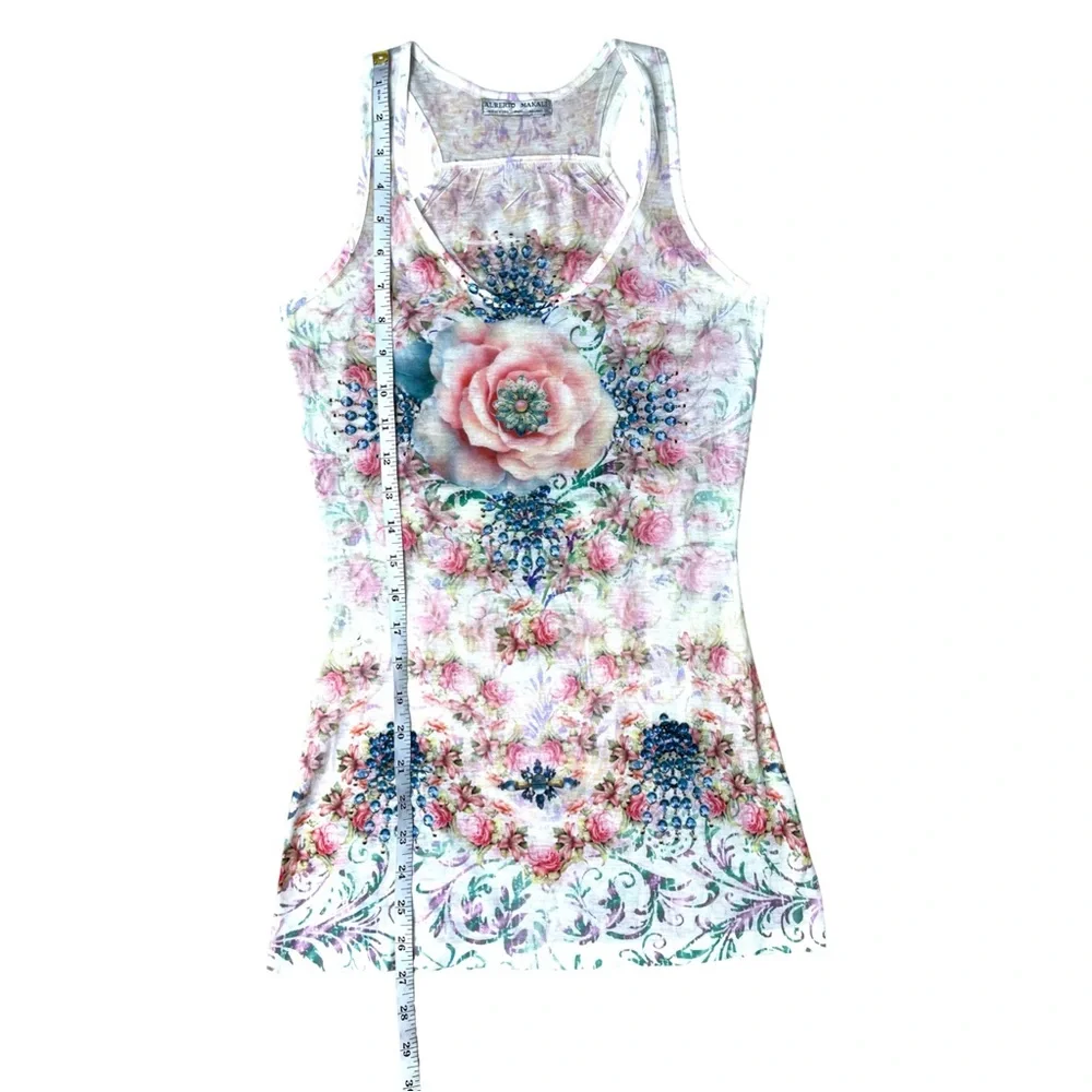 Alberto Makali floral artsy graphic tank top Whimsigoth Fairy - Picture 3 of 5